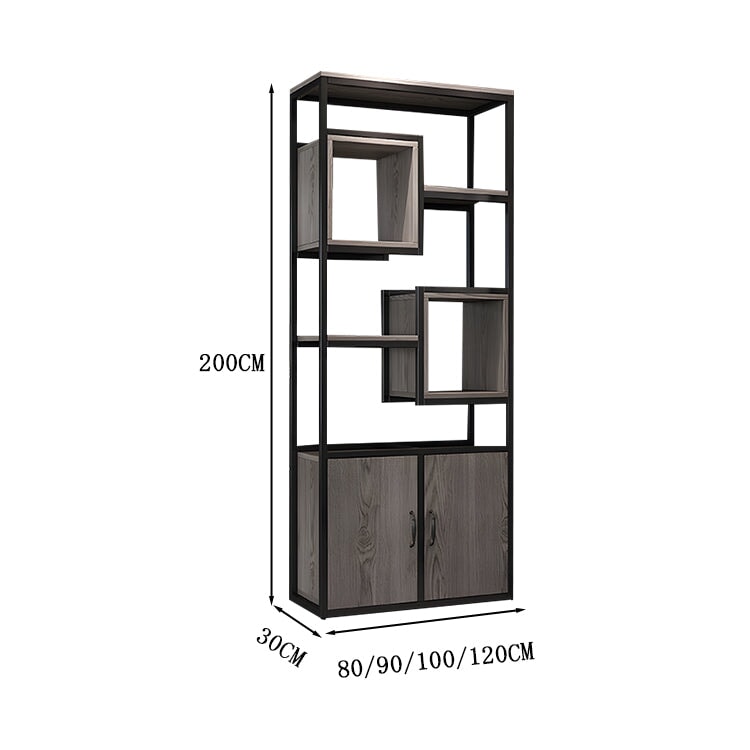 収納棚　オフィスシェルフ　リビングシェルフ　本棚　メラミン化粧板　分類収納　扉付き収納　SNG-C040オープン収納　脚キャップ　バイカラーデザイン　カスタマイズ可能　SNG-C040  