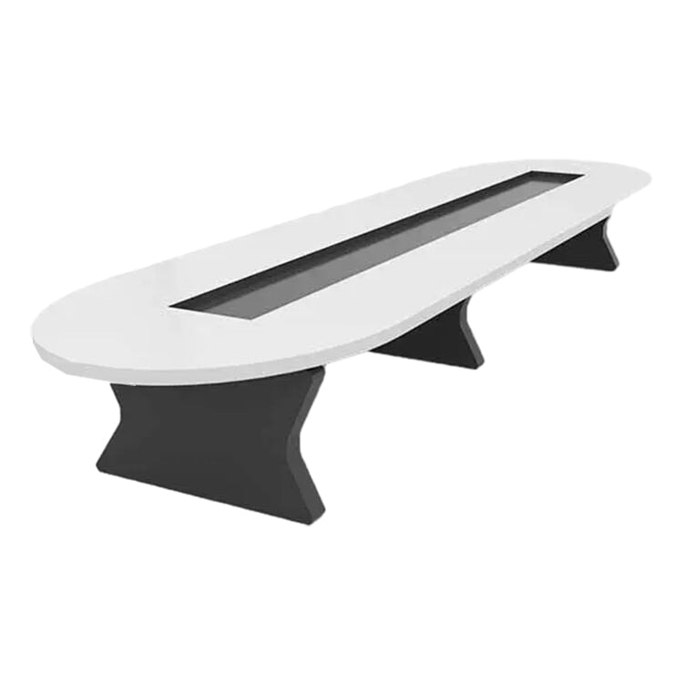 【ミーティングテーブル】モダンでシンプルな楕円形デザイン 選べる13サイズ・8カラー