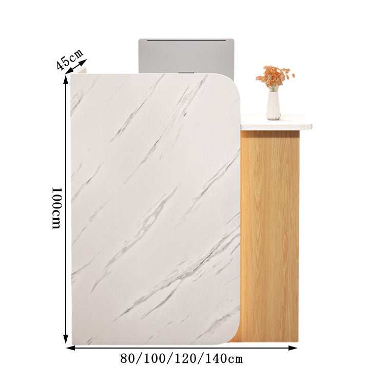 【受付カウンター】木製 引き出し キーボードトレイ付き・優れた収納力でシンプルな店舗・会社用受付台　JDT-S217
