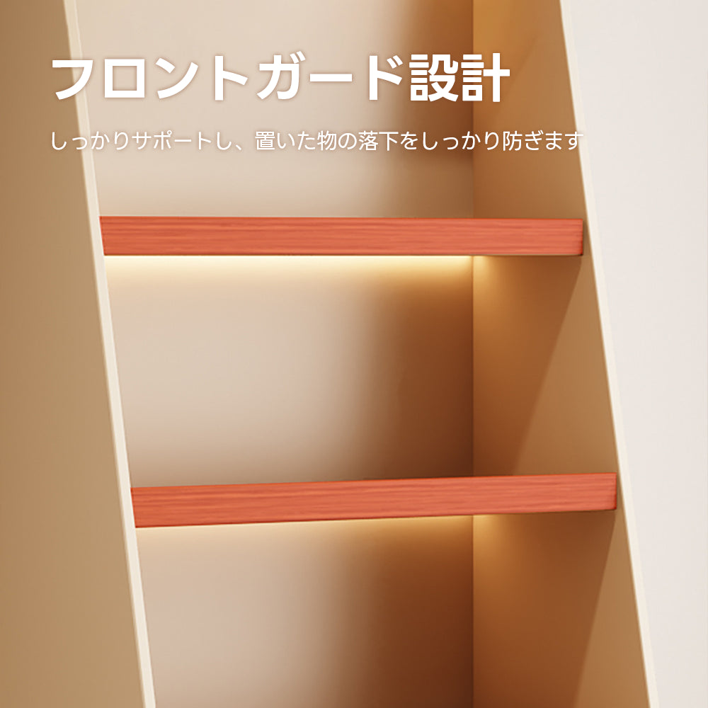 【天然木ショーケース】埋め込み型ライトボックス・フロントガード付き 全面床置きキャビネット・大容量収納 カラー3色（ダークウォールナット／カーネ／カーネ＋ウォールナット） 店舗・オフィス用ディスプレイケース