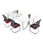 【ミーティングテーブル】シンプルモダンなデザイン 丈夫なスチール製フレーム・選べる2色・11サイズ