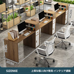 【木目調オフィスデスク】大容量収納・美しい木目調板材 安定構造・耐久性抜群 オフィス・在宅ワーク用
