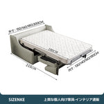 【ソファベッド】2 層構造クッション　独立コイルマット付き　ナチュラルファブリック　抗菌高反発ウレタン　6 カラー・複数サイズ選択可